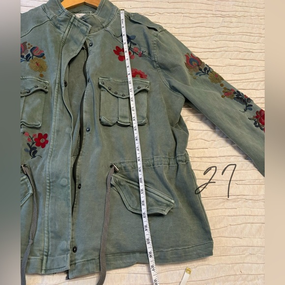 Billy T Green Jean Denim Floral Embroidered Butterfly Jacket Size XL - Picture 8 of 12
